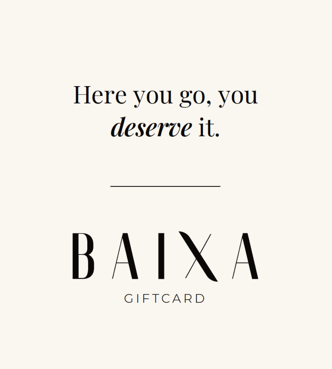 BAIXA E-Gift Card
