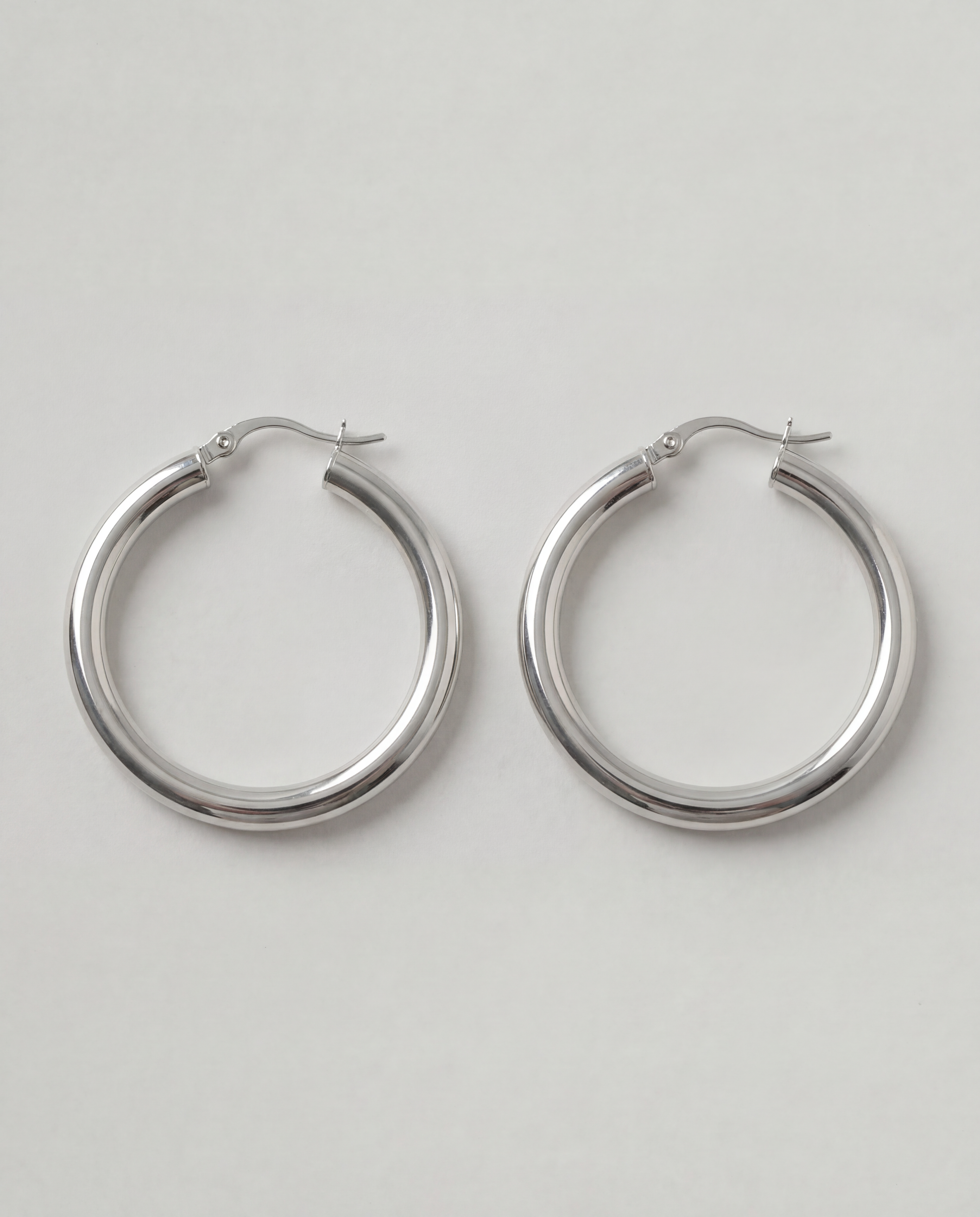 Chunky Silver Hoops